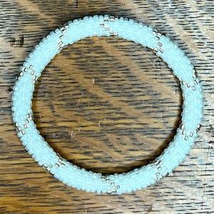 Sashka White/Champagne Beaded Bracelet